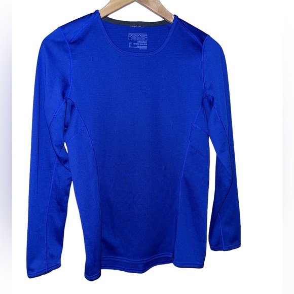 Patagonia Women’s S Blue Capilene Base Layer Midweight Tee Shirt - Picture 1 of 4